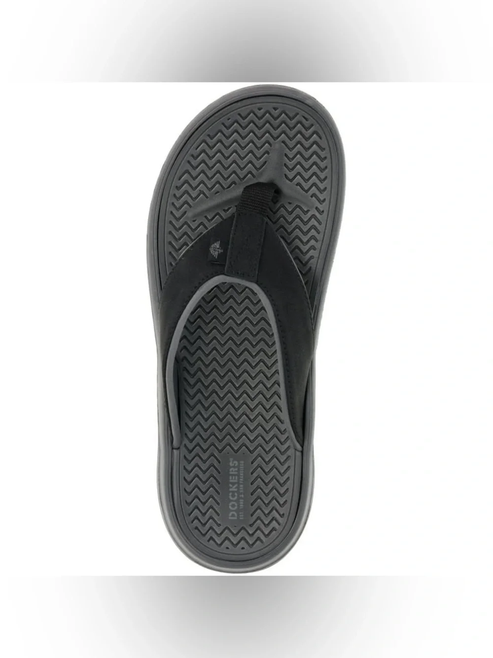 Black/Gray Dockers Men’s Canvas Thong Sandals